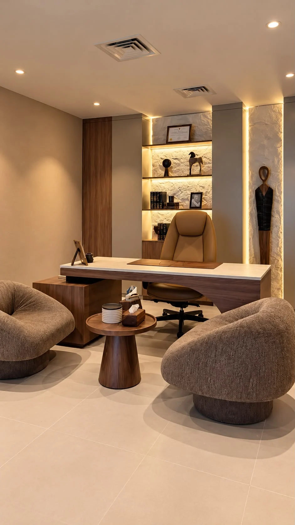 Warm, welcoming consultation space at the Galali office